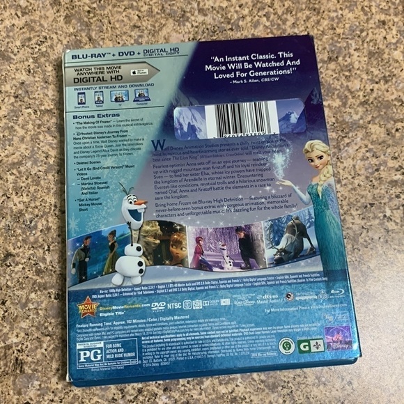 FROZEN (Blu-ray/DVD Disc, 2014, 2-Disc Set, Collector's Edition) Disney - Picture 2 of 6
